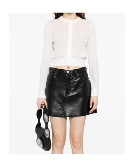 Alexander Wang White Crystal-Embellished Cropped Top