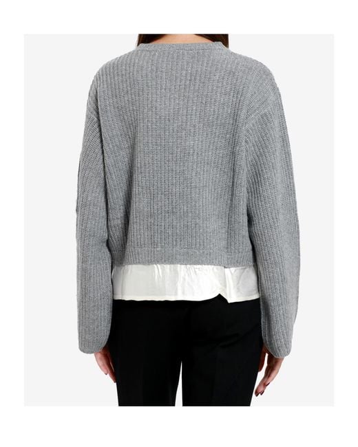 Kaos Gray Patchwork Sweater
