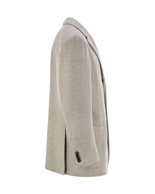 Kiton Gray Single-Breasted Tailored Blazer for men