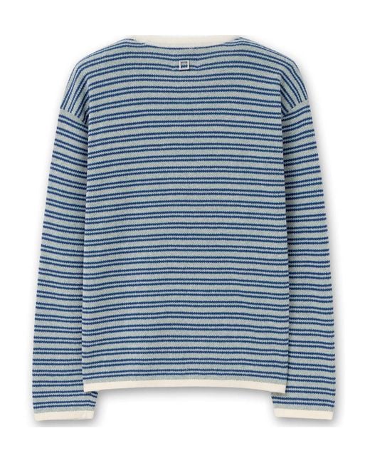 Wooyoungmi Blue Striped Knit Sweater for men