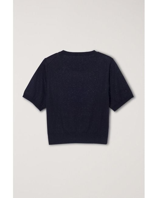 DUNST Blue Short-Sleeve Sweater for men