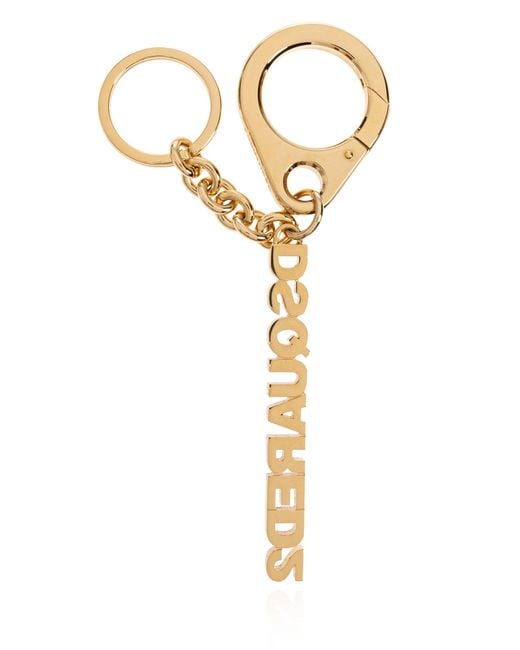DSquared² Metallic Logo Charm Bag Keychain