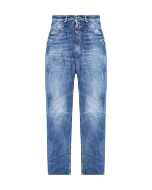 DSquared² Blue Be Cool Be Nice Wash Loose Jeans for men