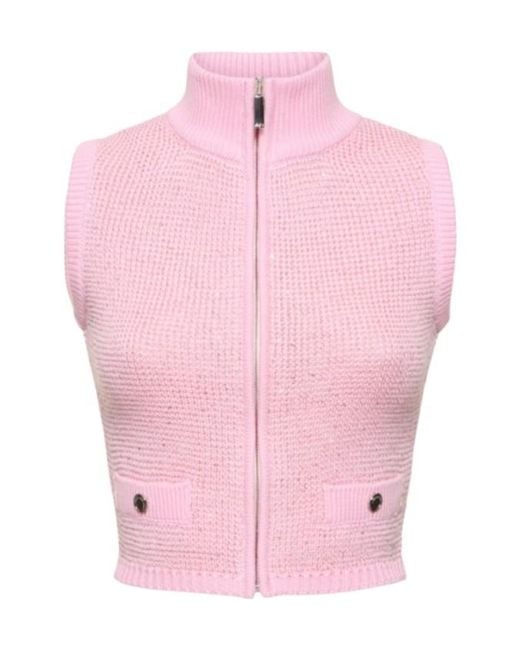 Alessandra Rich Pink Knit Vest