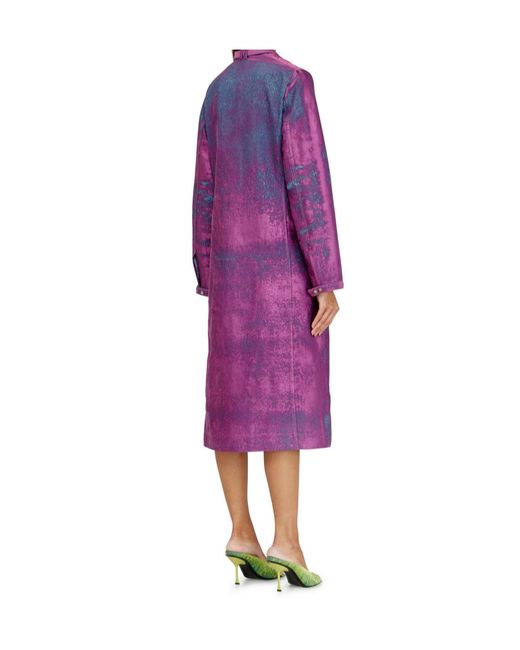 DIESEL Purple De Delgar Asymmetric Coat