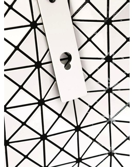 Issey Miyake White Geometric-Patterned Handbag