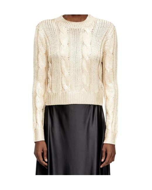 DIESEL White M-Miccha Cable-Knit Sweater