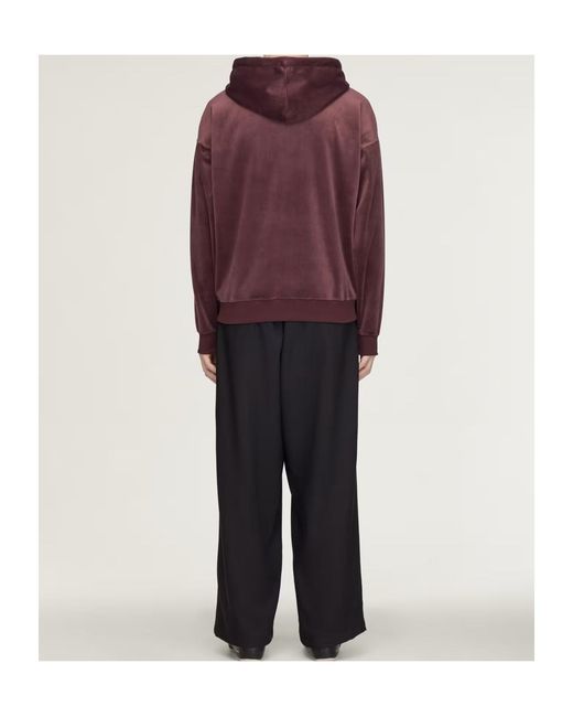 Y-3 Purple Ribbed Zip-Up Hoodie for men
