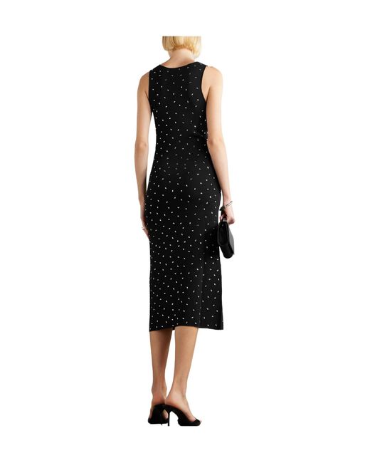 Altuzarra Black Geordie Crystal-Embellished Jersey Midi Dress
