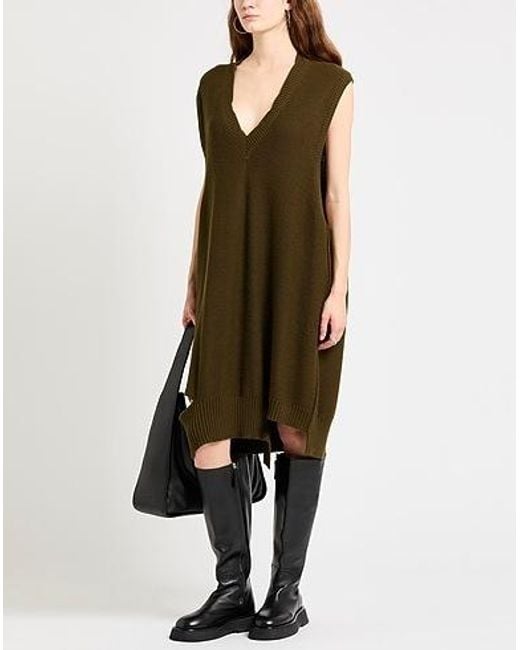 MM6 by Maison Margiela Brown V-Neck Dress