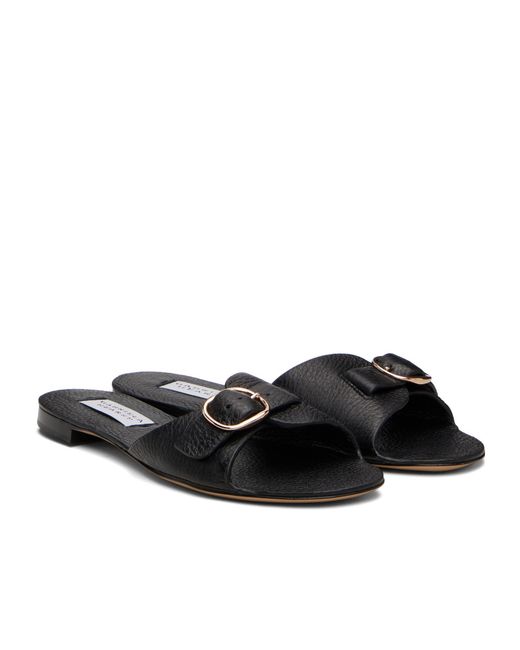 Gabriela Hearst Black Open-Toed Slippers