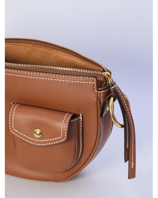 Céline Brown Zip-Open Shoulder Bag