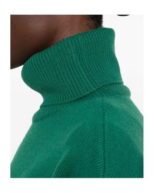 Frankie Shop Green Long-Sleeve High-Neck Top