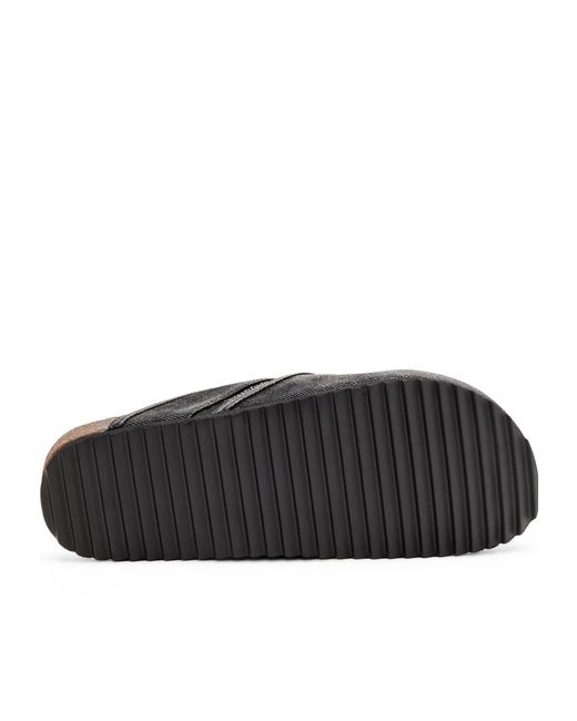 DIESEL Brown D-Woodstock Slippers for men