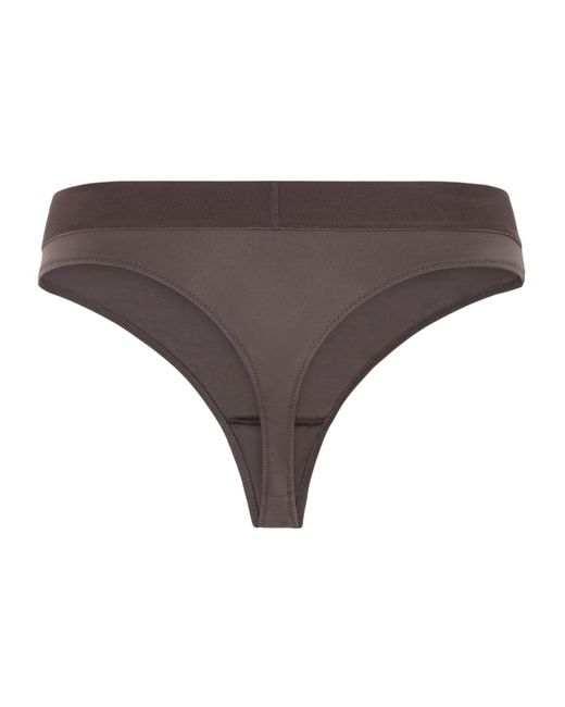 Tom Ford Gray Logo-Waistband Thong