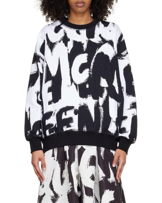 McQueen Black Logo-Print Sweatshirt