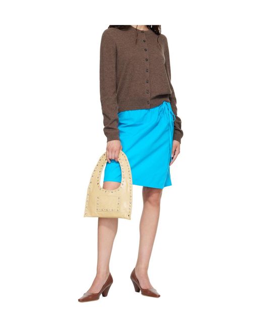 Lisa Yang Brown Karia Button-Fastening Cardigan
