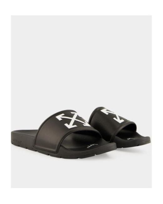 Off-White c/o Virgil Abloh Black Arrow Open Toe Slip-On Slides for men