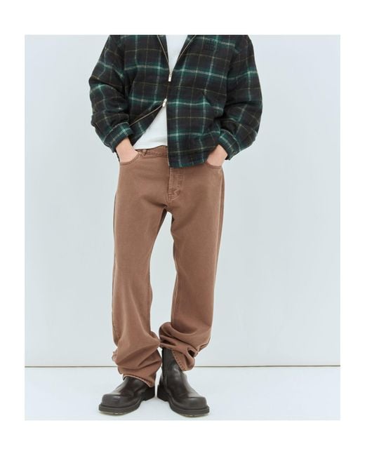 Miu Miu Brown Mid-Rise Straight-Leg Jeans