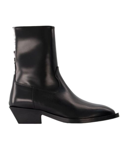 Aeyde Black Pointed Toe Slip-On Boots