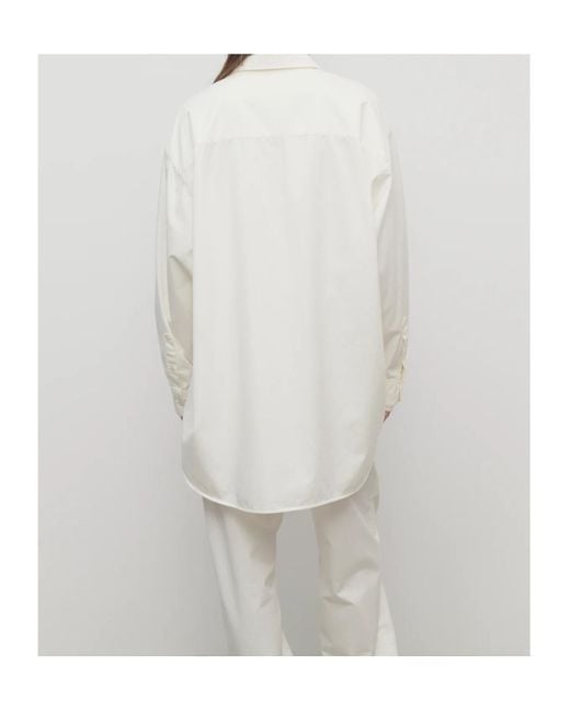 The Row White Luka Oversized Shirt