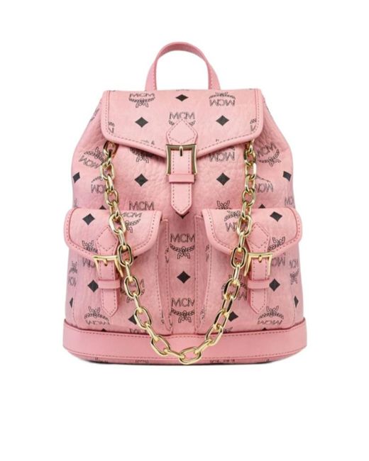 Drawstring Backpack Mimi MCM Aren Drawstring Mini Backpack in Pink | Lyst