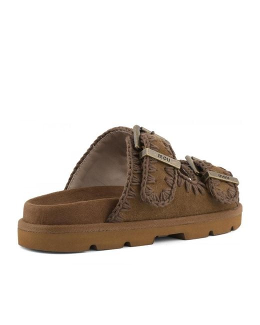 Mou Brown Low Bio Sandal Monochrome