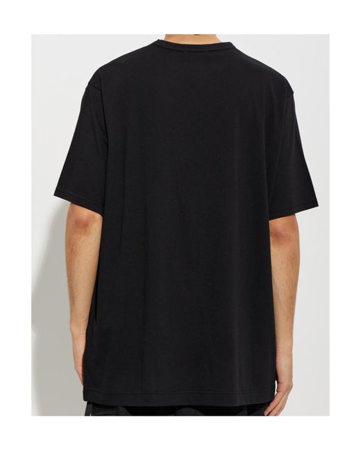 Yohji Yamamoto Black Crew Neck Short-Sleeved T-Shirt for men
