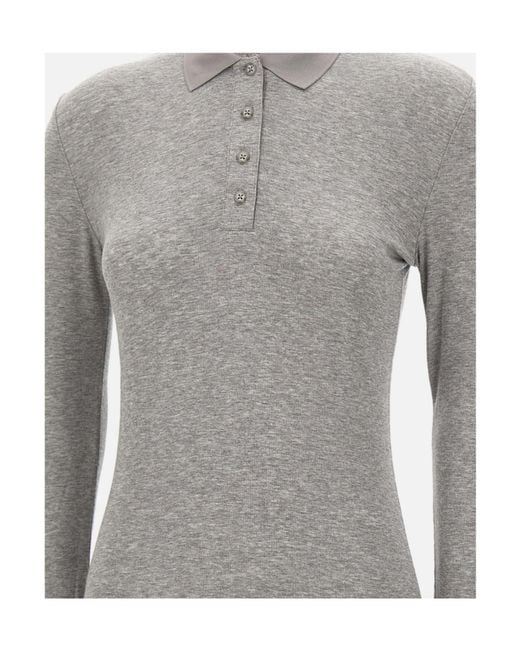 Entire studios Gray Long Sleeve Polo T-Shirt