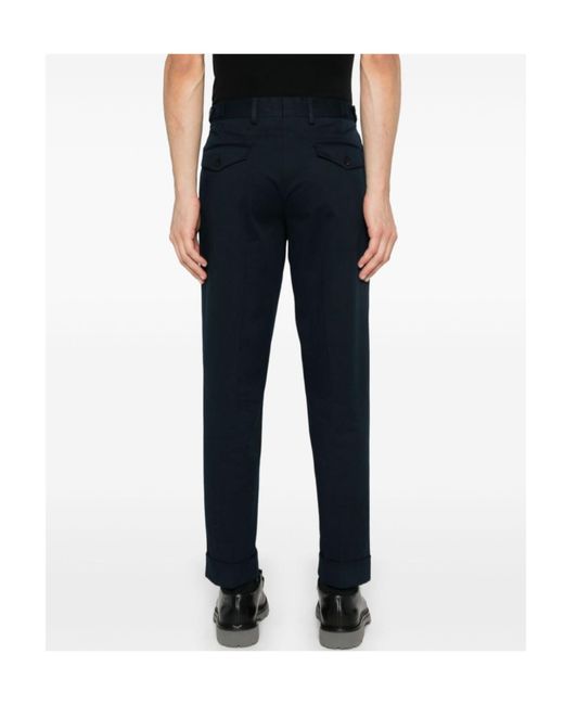 Dries Van Noten Blue Belt-Loop Casual Pants for men