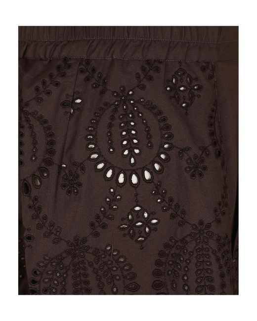 P.A.R.O.S.H. Gray Cannes Embroidered Shorts