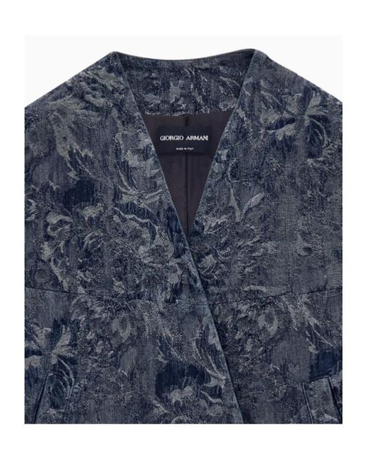 Giorgio Armani Blue Oversized Jacket