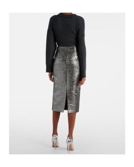 Emilia Wickstead Gray Lorelei Pencil Skirt