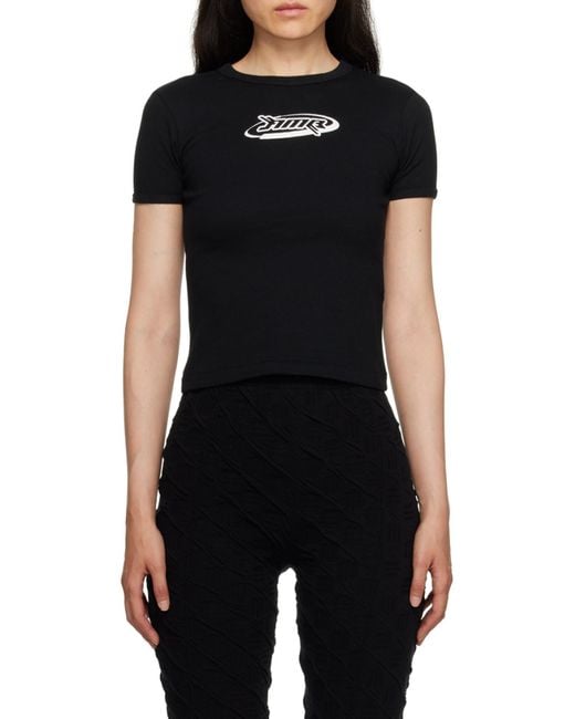 Ambush Black Short-Sleeved Crewneck T-Shirt