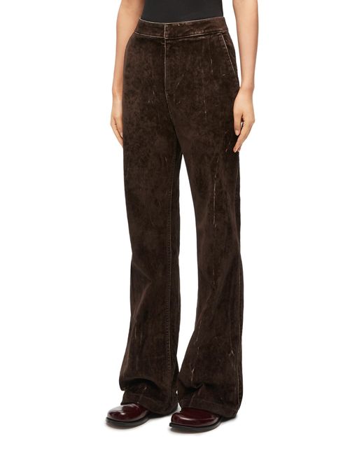 Loewe Brown Mid-Rise Straight-Leg Trousers