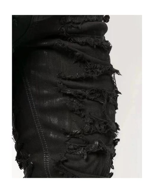 Rick Owens Black Imitation Old Jeans