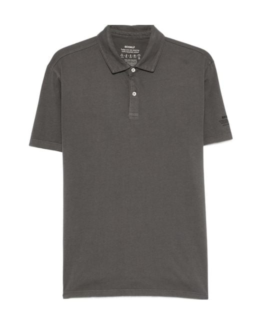 Ecoalf Gray Button Polo Shirt for men