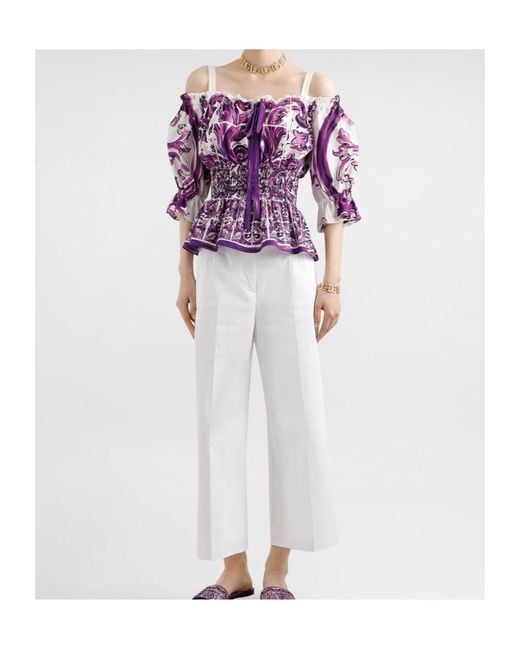 Dolce & Gabbana Purple Blouses