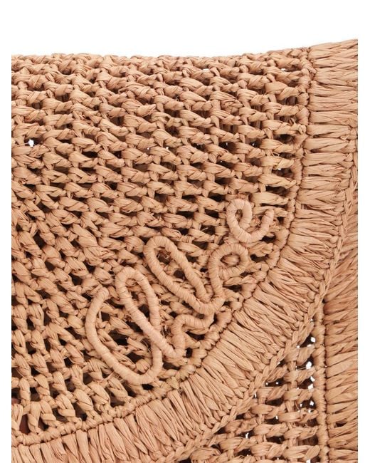 Chloé White Chloé Summer Banana Flat Raffia Shoulder Bag