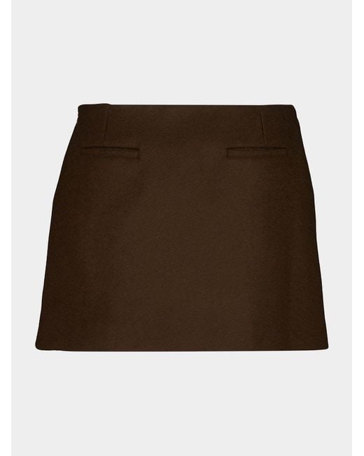 Casablanca Brown Embroideredpatch Mini Skirt