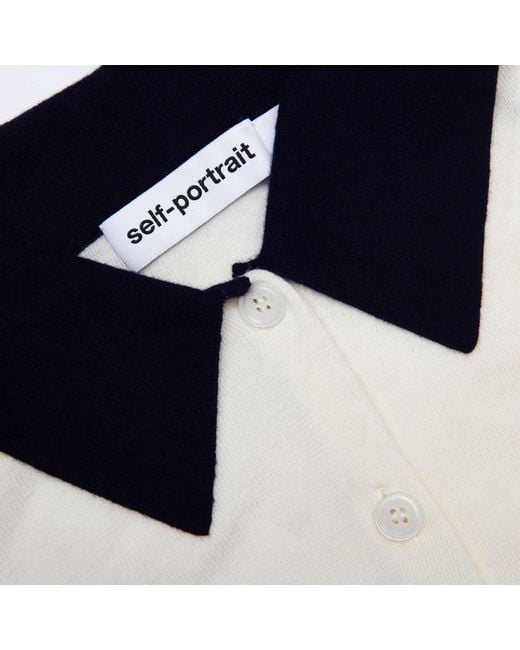 Self-Portrait White Buttoned Cardigan