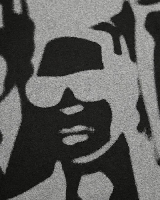 Karl Lagerfeld Gray Printed T-Shirt for men