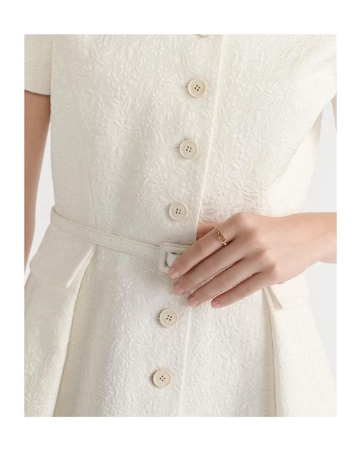 Dior White Mid-Length Belted Shirtdress