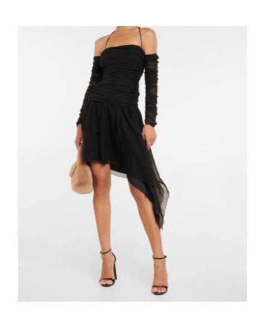 Blumarine Black Ruched Minidress