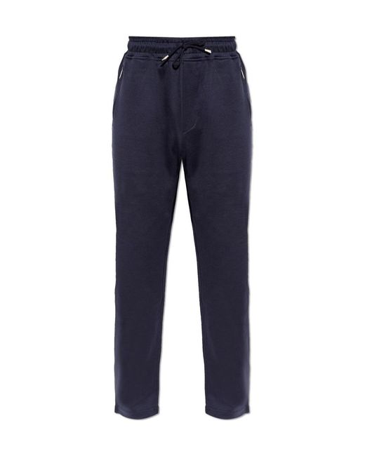 Eleventy Blue Drawstring Straight-Leg Pants for men