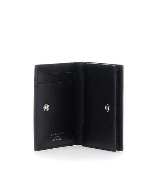 Givenchy Black Logo Embossed Bi-Fold Wallet for men