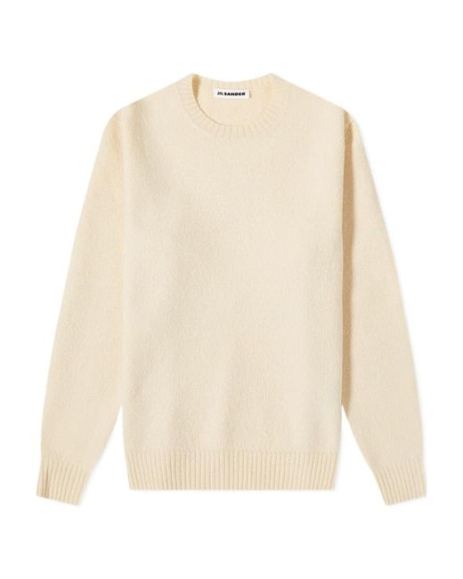 Jil Sander White Crewneck Knitted Jumper