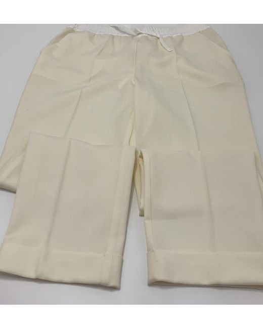 P.A.R.O.S.H. White Tapered Drawstring Trousers