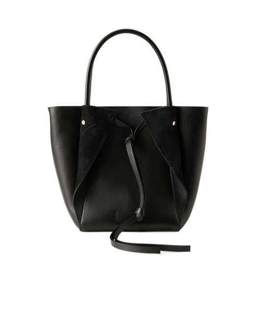 Gabriela Hearst Black Small Suede And Leather Tote
