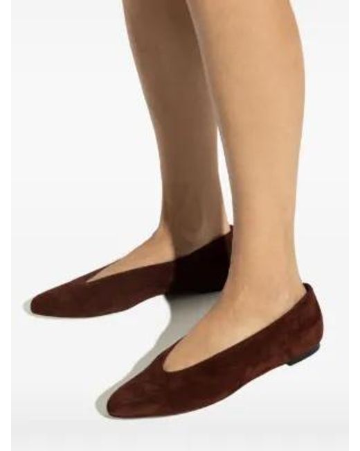 Neous Brown Beid Ballet Flat Shoes